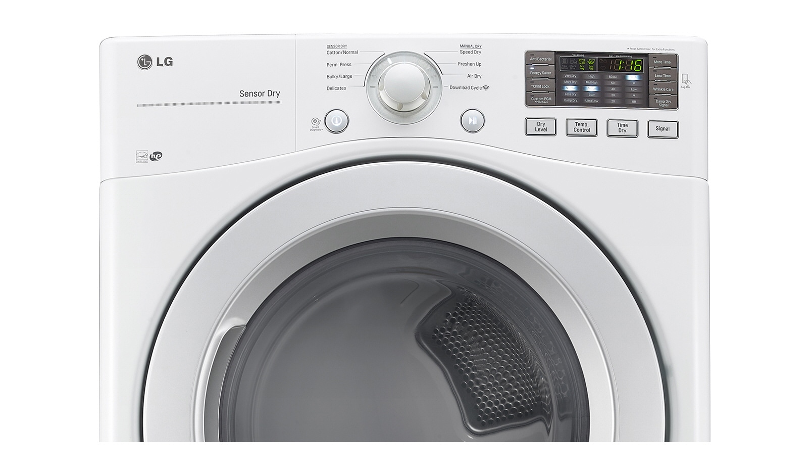 LG 7.4 CU.FT. ULTRA LARGE CAPACITY ELECTRIC DRYER WITH SENSOR DRY, DLE3170W